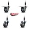 Service Caster 3'' Thermoplastic Rubber Swivel 1'' Expanding Stem Caster Set 2 Total Lock Brakes, 4PK SCC-EXTTL20S314-TPRB-2-S-2-1 - alternate 2